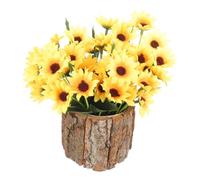 VINTORKY Pot de Fleur Naturel avec Petit pour et Tournesols Décoration Intérieure Écologique et Cache Pot Original Au Grain Fin pour Maison et Bureau