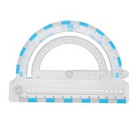 VINTORKY Rapporteur à bras articulé pour la géométrie - Règle en plastique transparent en forme de demi-cercle pour la salle de classe - Outil de mesure de 12,7 cm (5 pouces) et 180 degrés