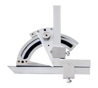 VINTORKY Rapporteur Multifonction en Acier au Carbone pour Travail du Bois, Règle de Mesure D'angle 0-320°, Résistant la Rouille Extension Biseautée et Bouton à Rouleau