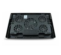 VINTORKY Refroidisseur Ordinateur Portable Ventilateurs Notebook Cooler Soutien Réglable Hauteur Tapis Anti-dérapant avec LEDs et Hub USB Conception Ultra-Fine et Silencieux