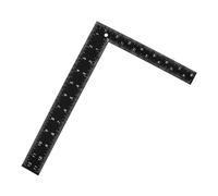 VINTORKY Règle Carrée en Acier Noir pour Menuisier Professionnel, Outil Compact pour Dessiner des Angles Précis en Travail du Bois