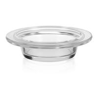 VINTORKY Remplacement du Plat à Cire en Verre Rond 4,6 Pouces Transparent, Plat de Remplacement pour Fondants Parfumés, pour Chauffe-Cire, Usage Maison et Bureau