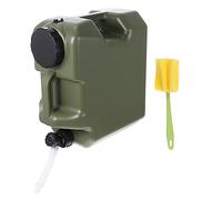 VINTORKY Réservoir Eau Camping avec Robinet Seau Étanche Portable pour Voiture Contenant pour Eau et Huile Kit Complet avec Brosse de Nettoyage Tuyau et Bouchon Hermétique