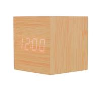 VINTORKY Réveil LED Multifonction en Bois Imitation Double Affichage Température et Heure, Écran Lumineux Adapté Nuit, Réveil Silencieux pour Chambre et Bureau