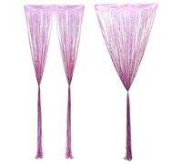 VINTORKY Rideau Frange Scintillant 2pcs en Pet Léger Effet Chatoyant pour Décorations de Fête Élégantes et Ambiance Festive