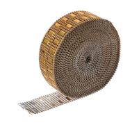 VINTORKY Ruban à Strass Doré 8 Rangs en Plastique pour Décoration de Fête et Boîte, Rouleau de Cristaux Facile à Couper pour Loisirs Créatifs et Événements