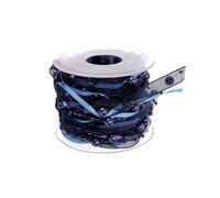 VINTORKY Ruban Décoratif Perlé en Polyester Réutilisable et Découpable la Longueur Bleu pour Bouquet pour Mariage et Décoration de Fête