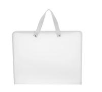 VINTORKY Sacoche de Portfolio Artistique Blanche en PP Imperméable Poignée, Design Polyvalent pour Étudiants, Rangement de Croquis et Documents au Bureau