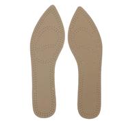 VINTORKY Semelles Intérieures en Cuir de Vachette Couleur Aléatoire pour Talons Hauts Confortables et Respirantes Lavables et Flexibles, Lot de 2 Paires pour Chaussures
