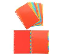VINTORKY Séparateurs de Classeur en Pvc 3 Sets, Organiseur de Documents Polyvalent Onglets Colorés, pour Bureau et Cahier A4 Vertical