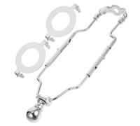 VINTORKY Support D'abat-Jour de Pied de Lampe en Fer Argenté Pratique et Résistant, Kit Complet avec Harpe, pour Luminaires Intérieur et Lampes Pied