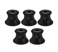 VINTORKY Support de Fourchette en Caoutchouc Noir 5pcs, Base Antidérapante Portable pour Accessoire Sonore de Yoga et Thérapie Son en Séances de Groupe