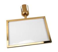 VINTORKY Support de Panneau A4 Horizontal en Métal Doré Cadre Portrait Double Face Poteau de Signalisation pour Barrière de File d'Attente Porte-Affiche Couvercle Usage Commercial et