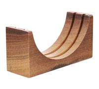 VINTORKY Support de Rangement pour Filtres à Café Expresso, Socle en Bois à 2 Compartiments, Base pour Porte-filtre, Accessoire Pratique pour Machine à Café, Organiseur de Filtres