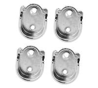 VINTORKY Support de Tringle à Vêtements 25 Mm Alliage de Zinc Ouverture en U Résistant Fixation Murale pour Penderie Salle de Bain 4 Pièces