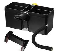 VINTORKY Support Multifonction en Nylon pour Microphone Porte-gobelet et Support Téléphone, Design Noir Élégant pour Musiciens et Artistes Enregistrement, Pince 14-23mm
