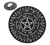 VINTORKY Tapis de Divination Toucher Confortable et Longue Durée en Caoutchouc Noir Motif Étoile Pentagramme pour Fêtes la Maison ou Festivals Mystiques