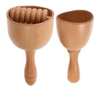 VINTORKY Tasse de Massage Corporelle en Bois 2pcs, Outil de Massage Léger pour Dénouer Tensions Musculaires, Design de Coupe, pour Relaxation et Bien-