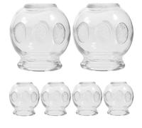 VINTORKY Tasses de Massage et Massage Confortable Ensemble de 6 en Verre Épais pour Thérapie par Ventouses Effet Pénétrant pour Usage Familial et Relaxation