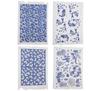 VINTORKY Transferts sous Émail pour Céramique 4 Pièces, Motifs Mixtes pour Poterie et Argile, Décalcomanies pour Usage Artisanal et Créatif Style Aléatoire