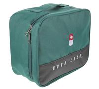 VINTORKY Trousse de Premiers Secours Portable en Tissu Oxford Imperméable Vert Grosse Capacité et Design Multi-grilles pour Rangement de Remède en Voyage ou Bureau