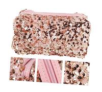 VINTORKY Trousse De Toilette Scintillante Carrée À Paillettes Trousse De Maquillage Portable pour Femmes De Rangement Organisateur De Maquillage À Fermeture Éclair