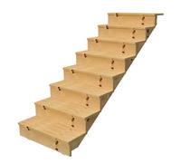 Vinuovo- Escalier extérieur Bois - Berlin - 7 Marches H 122 cm - AVEC Contre-marches, Largeur 120 cm - - Vinuovo- Escalier en kit, en Bois Autoclave. pour Jardin. Balcon et Terrasse