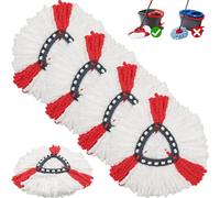 Vinuwu Lot de 5 têtes de Balai de Recharge compatibles avec Les Serpillere Vileda Turbo - Recharges de têtes de Balai en Microfibre, lavables en Machine