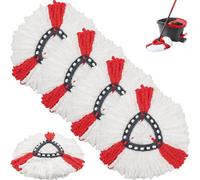 Vinuwu Lot de 5 têtes de Balai de Recharge compatibles avec Les Serpillere Vileda Turbo - Recharges de têtes de Balai en Microfibre, lavables en Machine