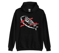 VINY WOODY Grupo Britanico Sweat à capuche unisexe LED Zeppelin, noir, manches longues, coton, style décontracté Blues Rock, Noir , M