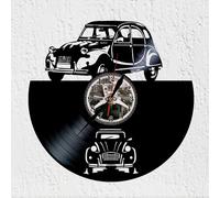 VINY WOODY Horloge Murale Disque Vinyle Automobile Classique Frances Deux Chevaux
