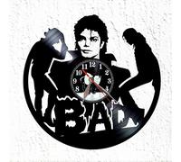 VINY WOODY Horloge Murale Disque Vinyle Silhouettes du Roi de la Pop Musica Soul Funk Rock Disco Dance