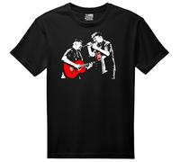 VINY WOODY Rumba Catalana T-shirt graphique musique espagnole noir en jersey à manches courtes, col rond, style décontracté, Noir , L