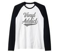 Vinyl Addict Record Collector Retro Music DJ Vintage Manche Raglan