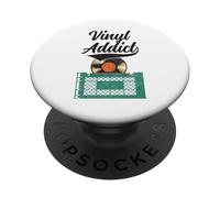 Vinyl Addict Record Collector Retro Music DJ Vintage PopSockets PopGrip Adhésif