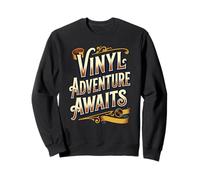 Vinyl Adventure Awaits Collector de disques de Musique Humoristiques Sweatshirt