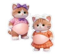 Vinyl Decals - Squeeze Toy Laptop Labels, Cartoon Character Adhesive with Flexible Gel, Interactive Waterproof Personalization, Ideal for Students Water Bottle Scrapbooking