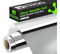 VINYL FROG HTV Rouleau de vinyle métallique en polyuréthane facile à couper pour transfert thermique pour t-shirts Argenté