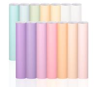 VINYL FROG Lot de 14 feuilles de vinyle adhésif pastel - 12 feuilles de vinyle permanent bohème + 2 rubans de transfert pour décoration d'intérieur, fête d'anniversaire, tasse cadeau