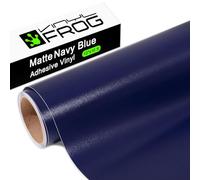 VINYL FROG Rouleau de Vinyle Adhésif Permanent Bleu Marine Mat 30.5x305cm pour Décoration Bouteille et Verre