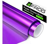 VINYL FROG - Rouleau de vinyle adhésif permanent pour autocollant décoratif, fonctionne avec machine de découpe Cameo, 30,5 x 152 cm, violet chromé brillant effet miroir