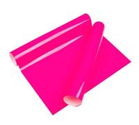 VINYL FROG Rouleau de Vinyle de Transfert Thermique HTV - 30,5 x 155 cm - Rose Fluo - Fer sur Vinyle pour T-Shirts, Vinyle pressé à Chaud pour Les créations Artisanales de Bricolage