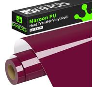 Vinyl Frog Rouleau de vinyle de transfert thermique pour t-shirts, presse à chaud pour loisirs créatifs, 30,5 cm x 3,7 m, marron