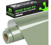 VINYL FROG Rouleau de vinyle de transfert thermique pour t-shirts, presse à chaud pour loisirs créatifs, loisirs créatifs, vert kaki, 30,5 cm x 3,7 m