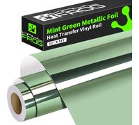 VINYL FROG Rouleau de vinyle HTV, vinyle thermocollant, facile à couper et à démouler, design pour décoration de t-shirts avec presse à chaud, 30,5 cm x 1,5 m, vert menthe