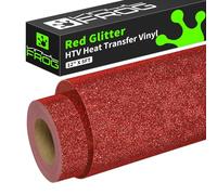 Vinyl Frog Rouleau vinyle à paillettes pour transfert thermique, 25,4 x 152,4 cm, pour presse à chaud Silhouette Cameo et machines de découpe Cricut