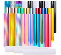 VINYL FROG Vinyle Adhésif Permanent 28 feuilles Holographique - 30.5cm x 30.5cm - Vinyle Adhésif avec Ruban de Transfert pour Verre, Tasse, Fenêtre, Céramique