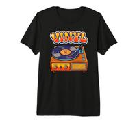 Vinyl Groovy Tunes Tourne-Disque LP T-Shirt Haut de Gamme