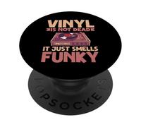 Vinyl is Not Dead It Just Smells Funky Vinyl Disques PopSockets PopGrip Adhésif