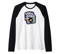 Vinyl Junkie Retro Turntable Record Collector Music Lover Manche Raglan